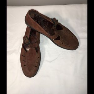 Dexter Mary Janes Super Soft Leather Moc Classics T-Strap w/ Buckle-Brown 8.5